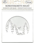 Koristekortti Neliö Kuuset & Poro Valk.