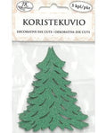 Koristekuvio Kuusi Vihreä Glitter 5 kpl