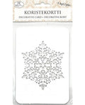 Koristekortti lumihiutale valk.