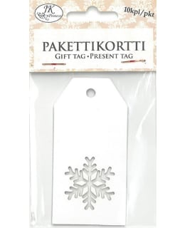 Pakettikortti Lumihiutale Valkoinen