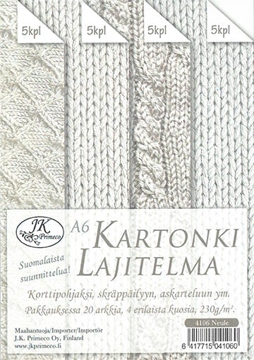 Kartonkilajitelma A6 neule