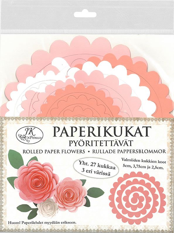 Paperikukat Pyöritettävät Rosa 27 kpl