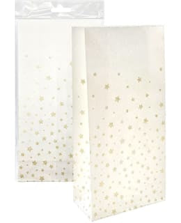 Lahjapussi Tähdet Kulta Glitter 5 kpl