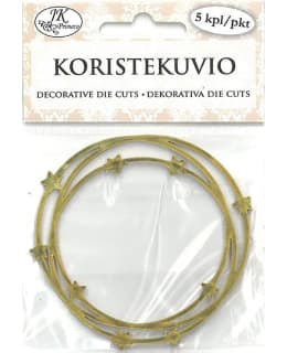 Koristekuvio Tähtikranssi KultaFolio 5 kpl