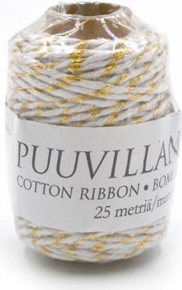 Puuvillanaru 2 mm*25 m valkokulta
