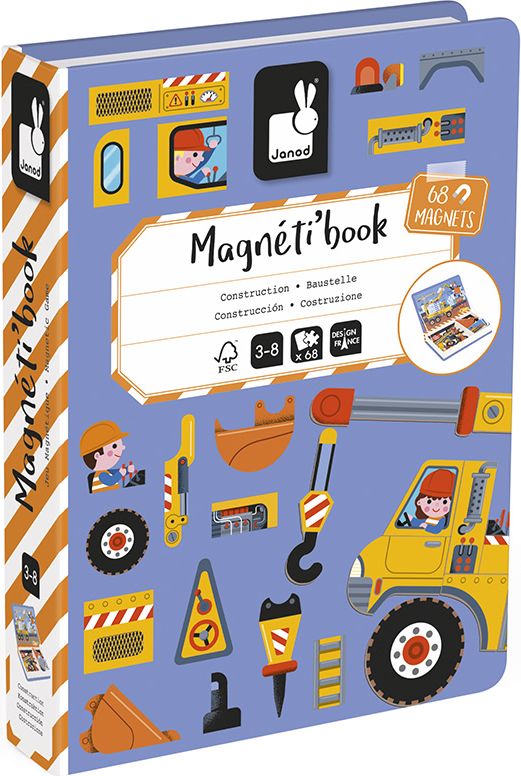 Janod Magneettikirja Työkoneet