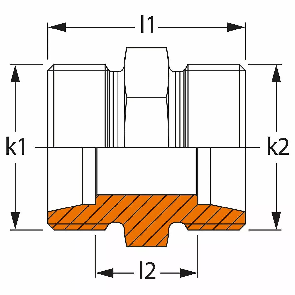 Jatkoliitin 16 mm suora