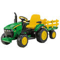 Jd ground force akkutraktori+kärry 12 v/8 ah