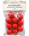 Puuhelmet punainen 10 kpl