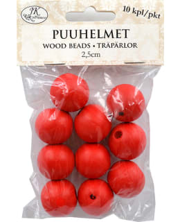 Puuhelmet punainen 10 kpl