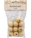 Puuhelmet 10 kpl  2,5 cm
