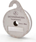 Satiininauha 1 cm x10m Valkoinen