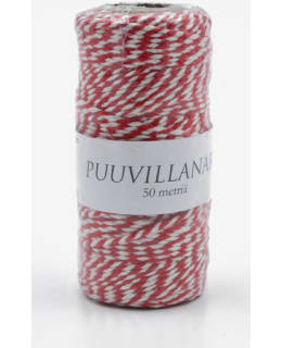 Puuvillanaru 2 mm x 50 m Pun/Valk.