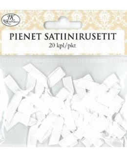 Satiinirusetti pieni Valk. 20 kpl/pkt