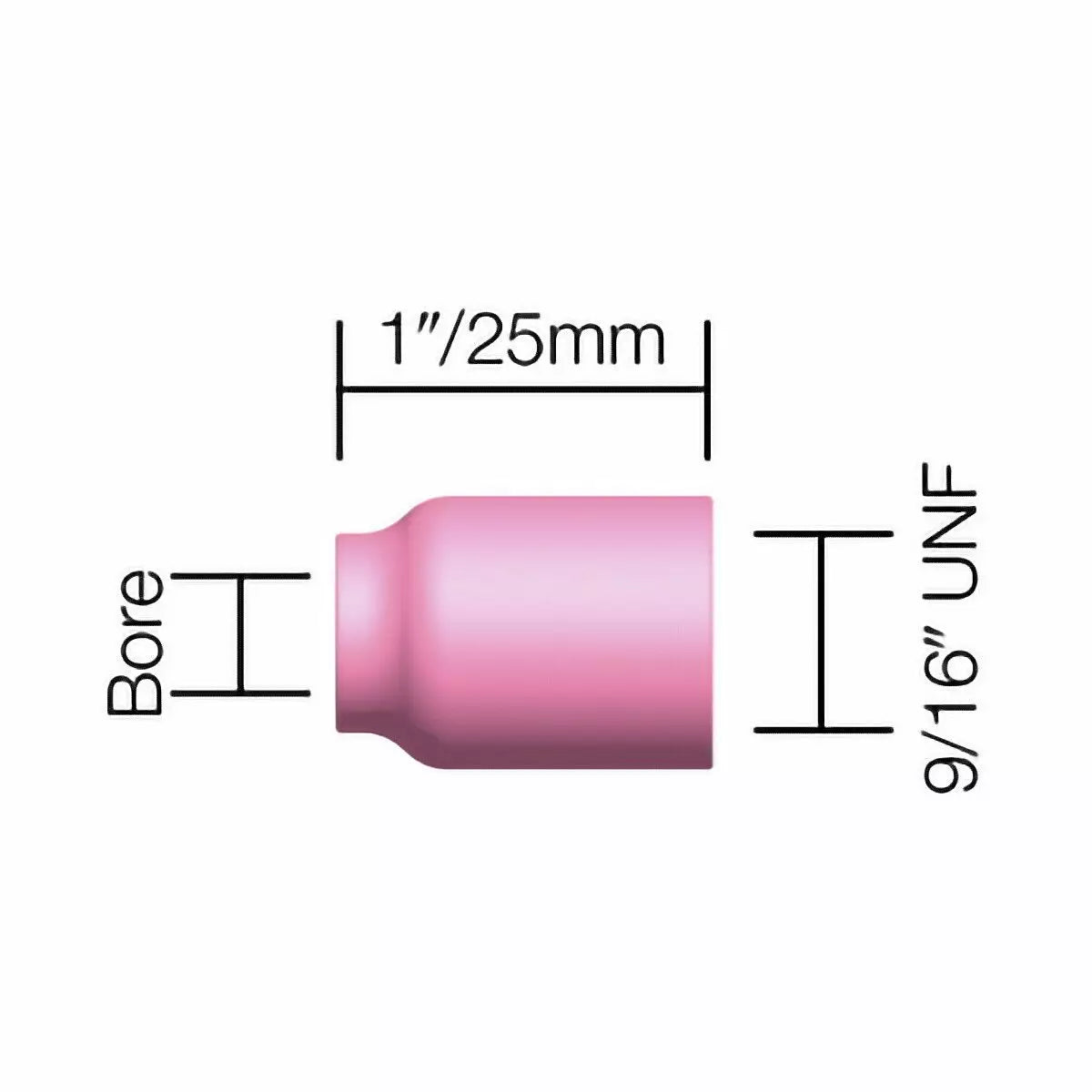Kaasukupu linssille 3/8" / 10 mm WP9 2 kpl Parweld