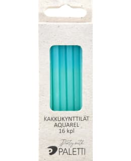 Kakkukynttilä Aquarel 16 kpl