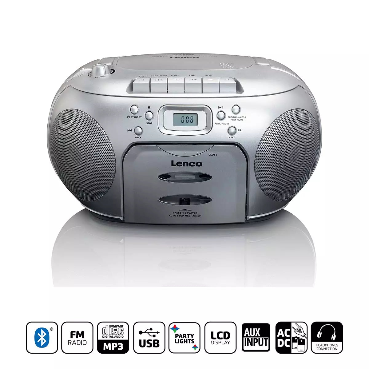 Lenco Radio Kasetti CD soitin