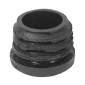 Putkitulppa pyöreä 22 mm musta muovia