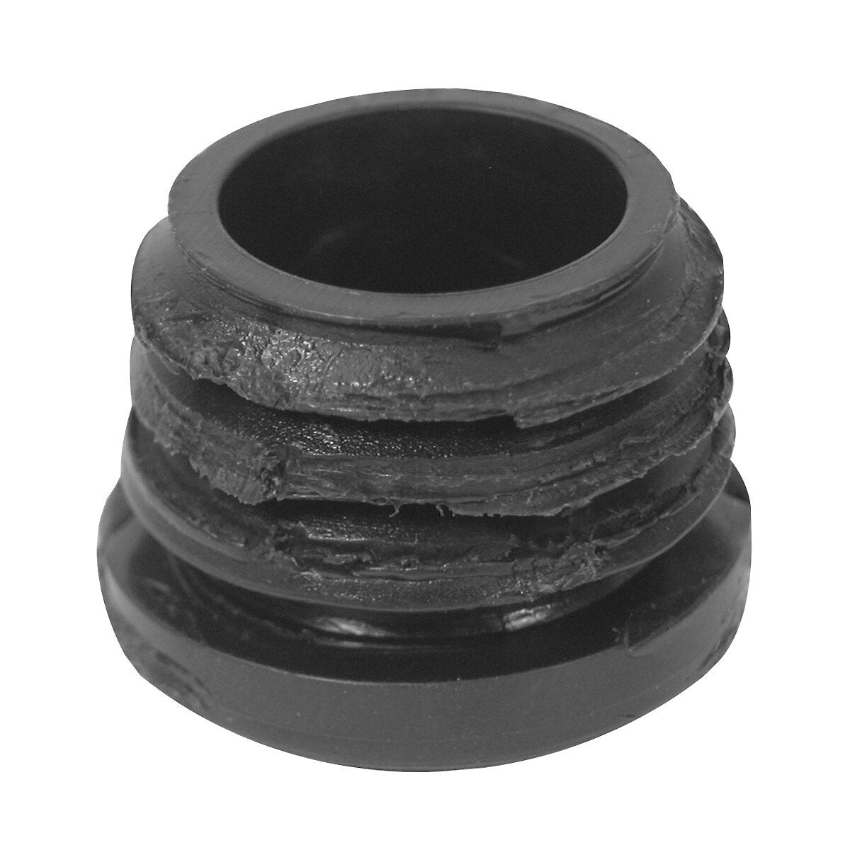 Putkitulppa pyöreä 22 mm musta muovia