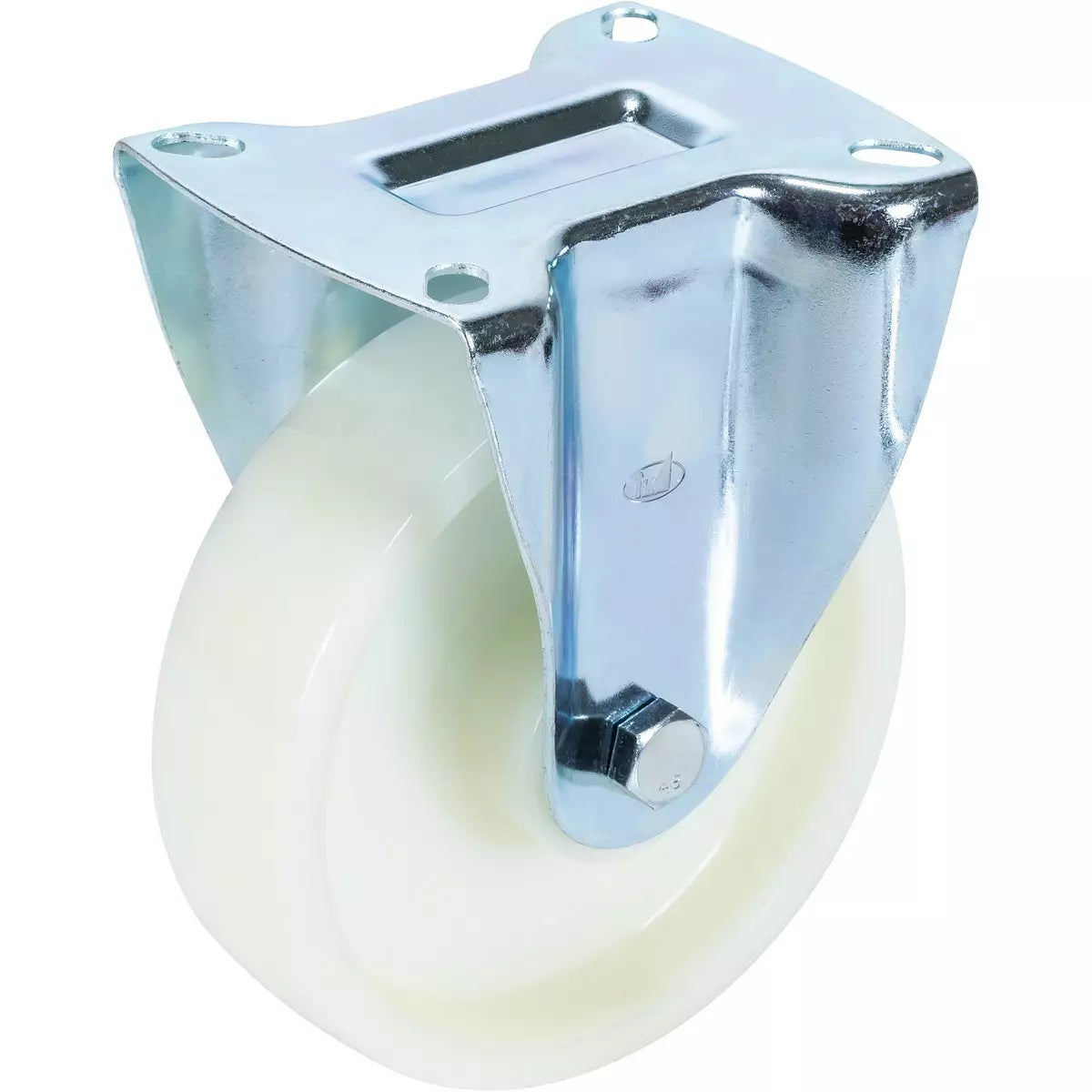 Kiintopyörä 160 mm valkoinen
