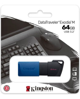 Kingston 64GB portable USB 3.2 gen 1 datatraveler exodia onyx