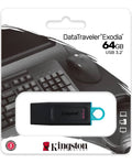 Kingston 64GB USB3.2 Gen 1 dt Bk+Teal