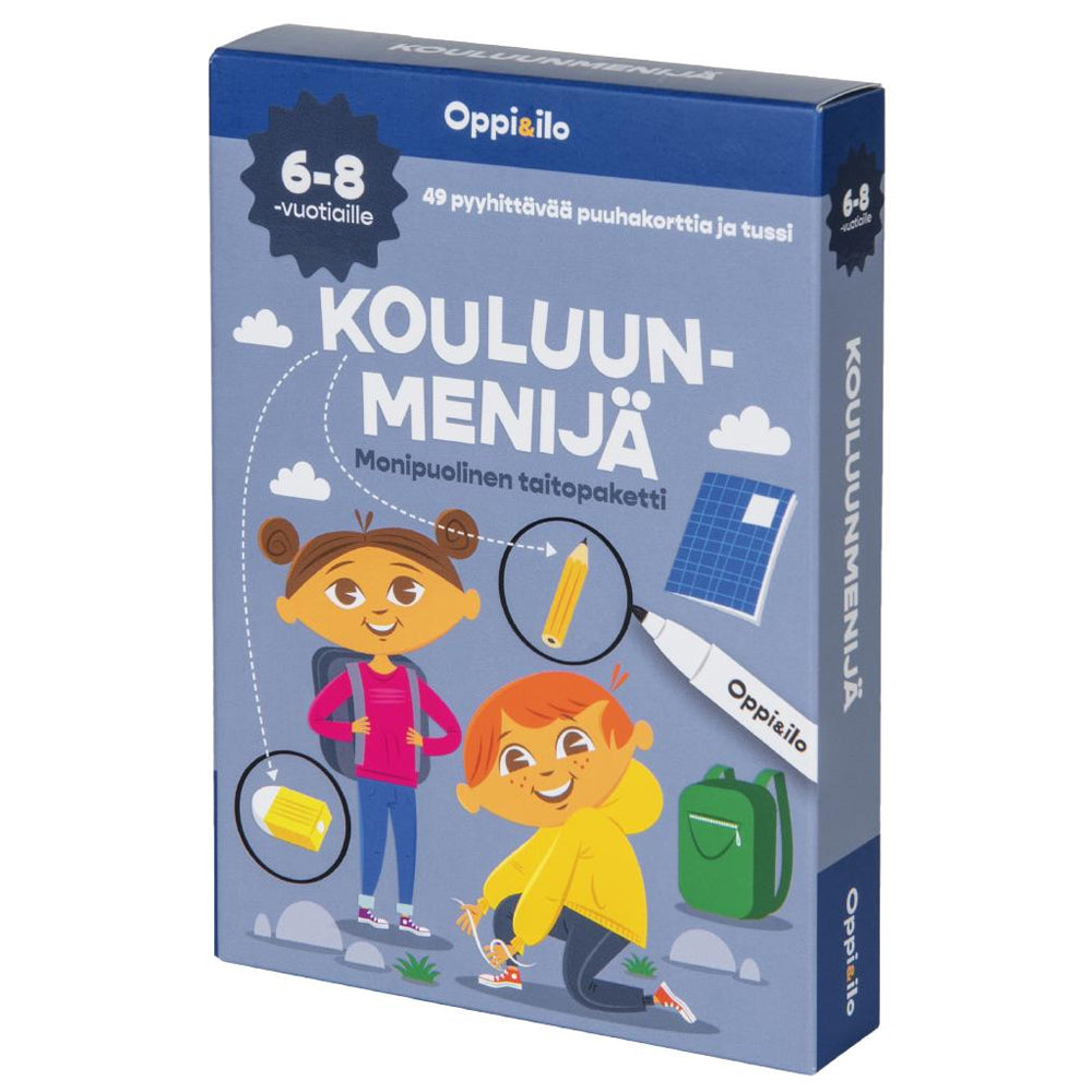 Oppi&Ilo Kouluunmenijä -puuhakortit 6-8 v