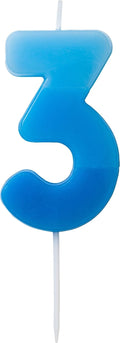 Numerokynttilä 3 sininen