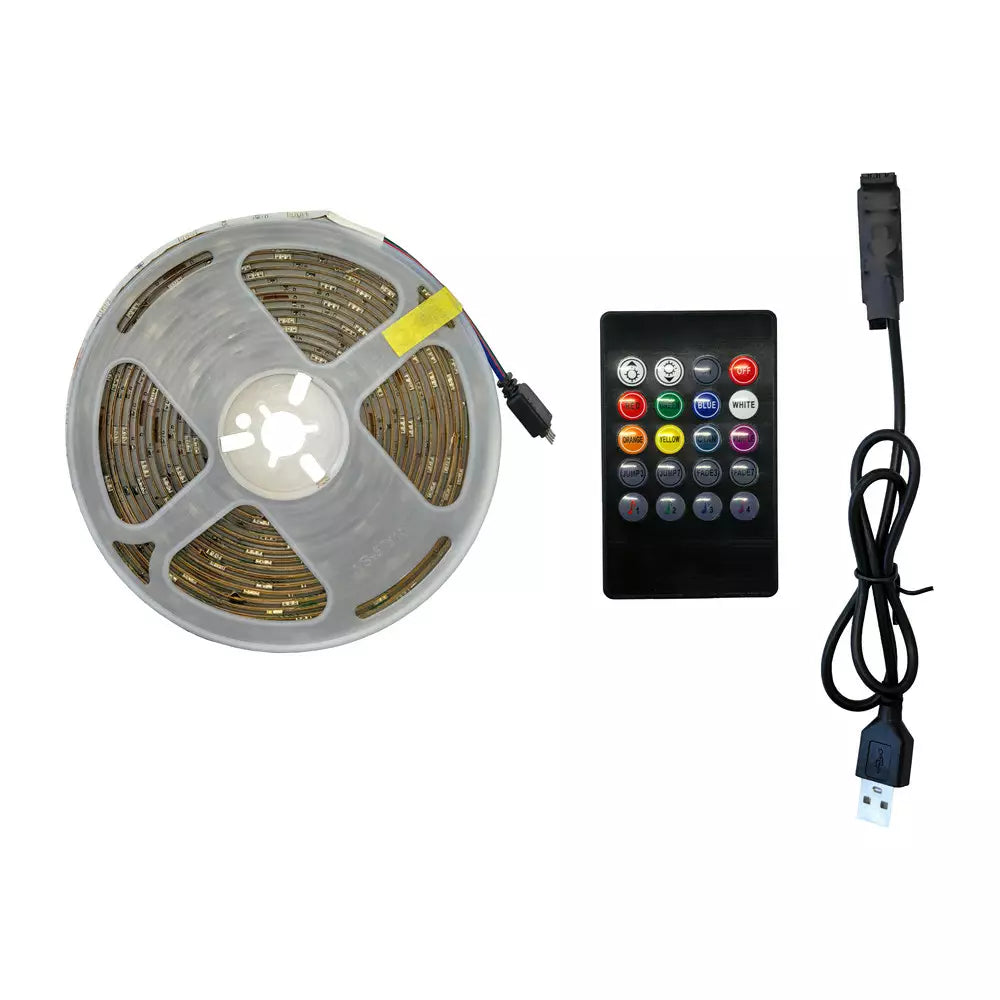 LED Energie RGB LED-nauhasetti 5 m 5 v 30 LED/metri, kaukosäätimellä