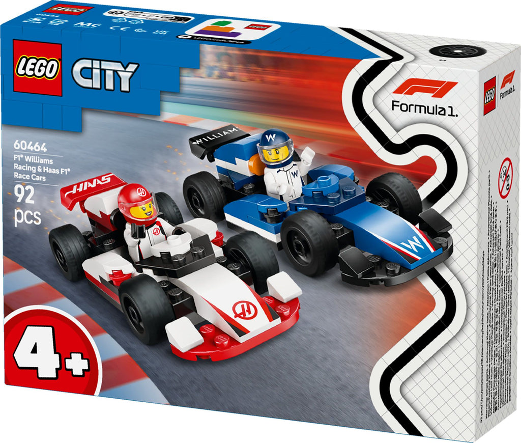Lego F1®-kilpa-autot Williams Racing ja Haas F1®