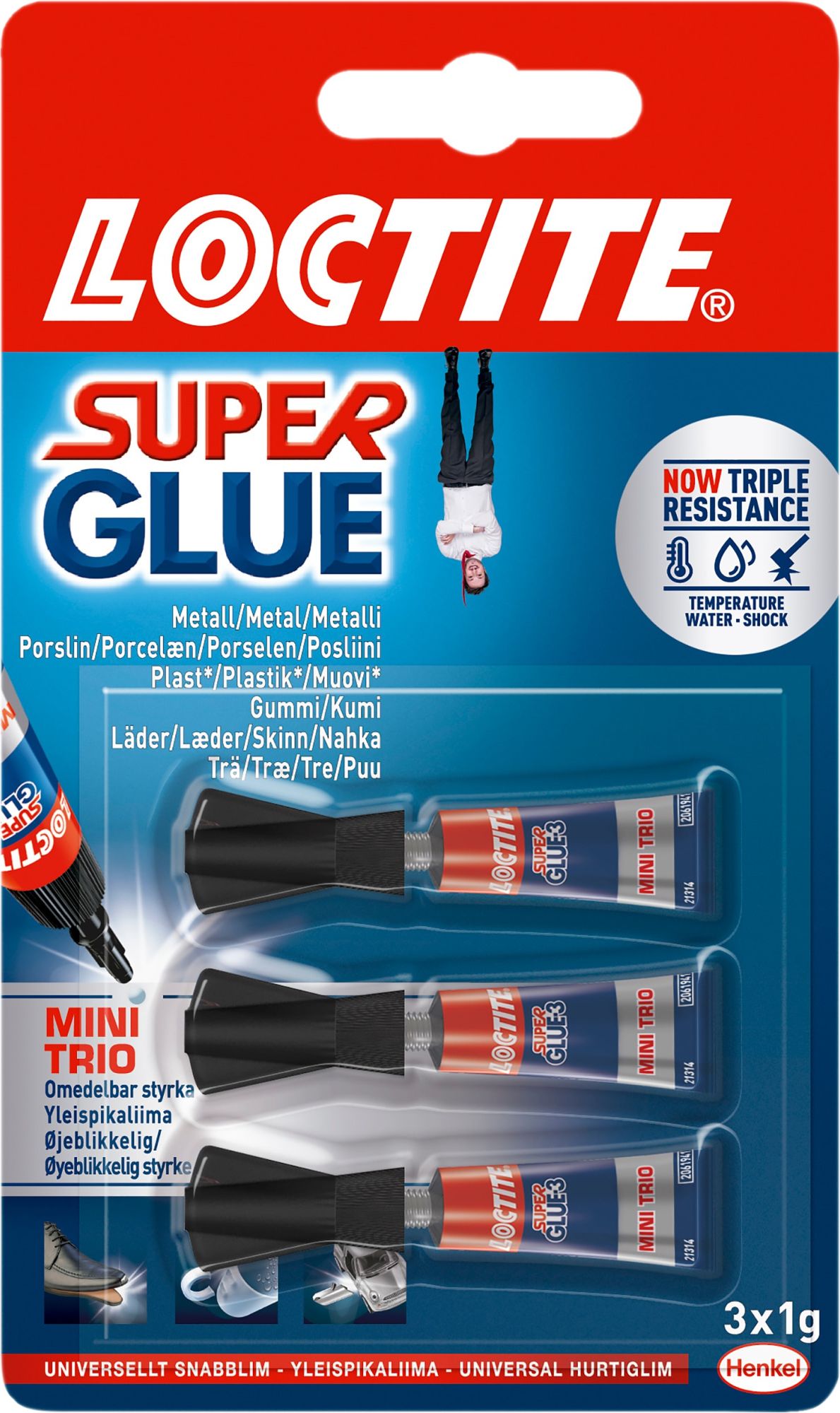 Loctite Super Glue Mini Dose 3x1 g