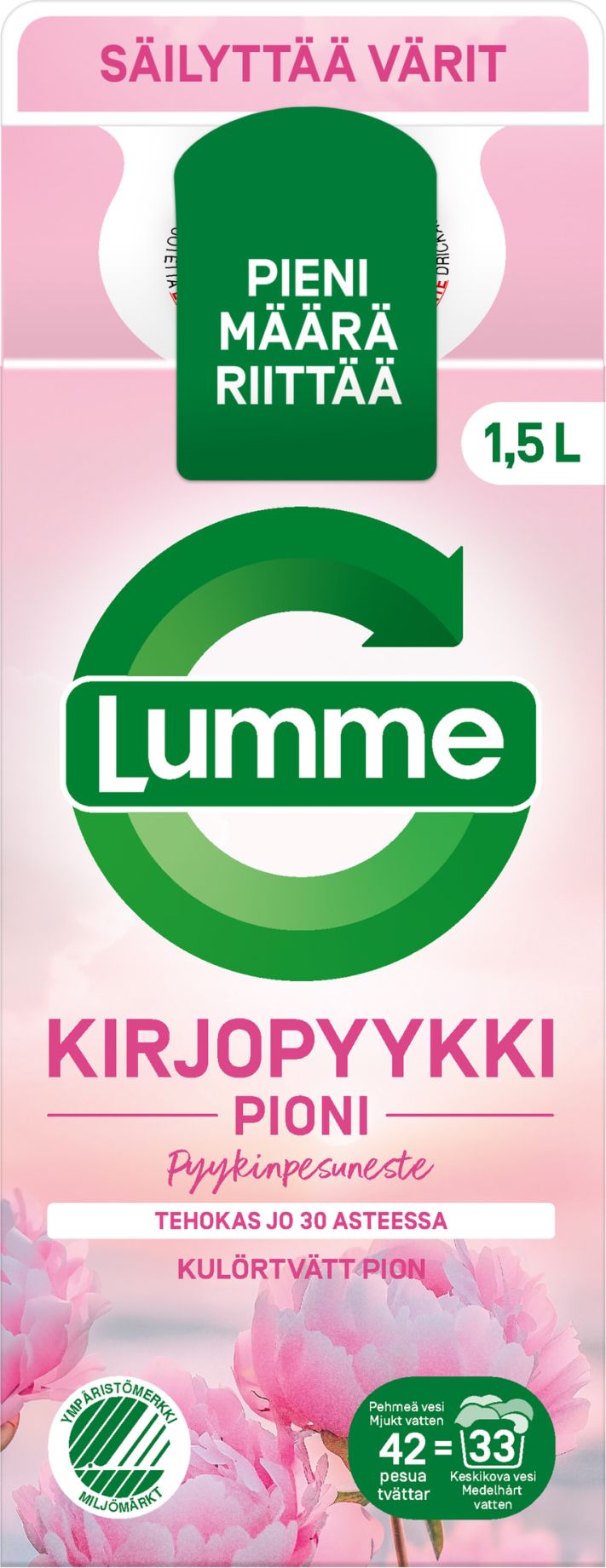 Lumme Kirjopyykki Pesuneste Pioni 1500 l