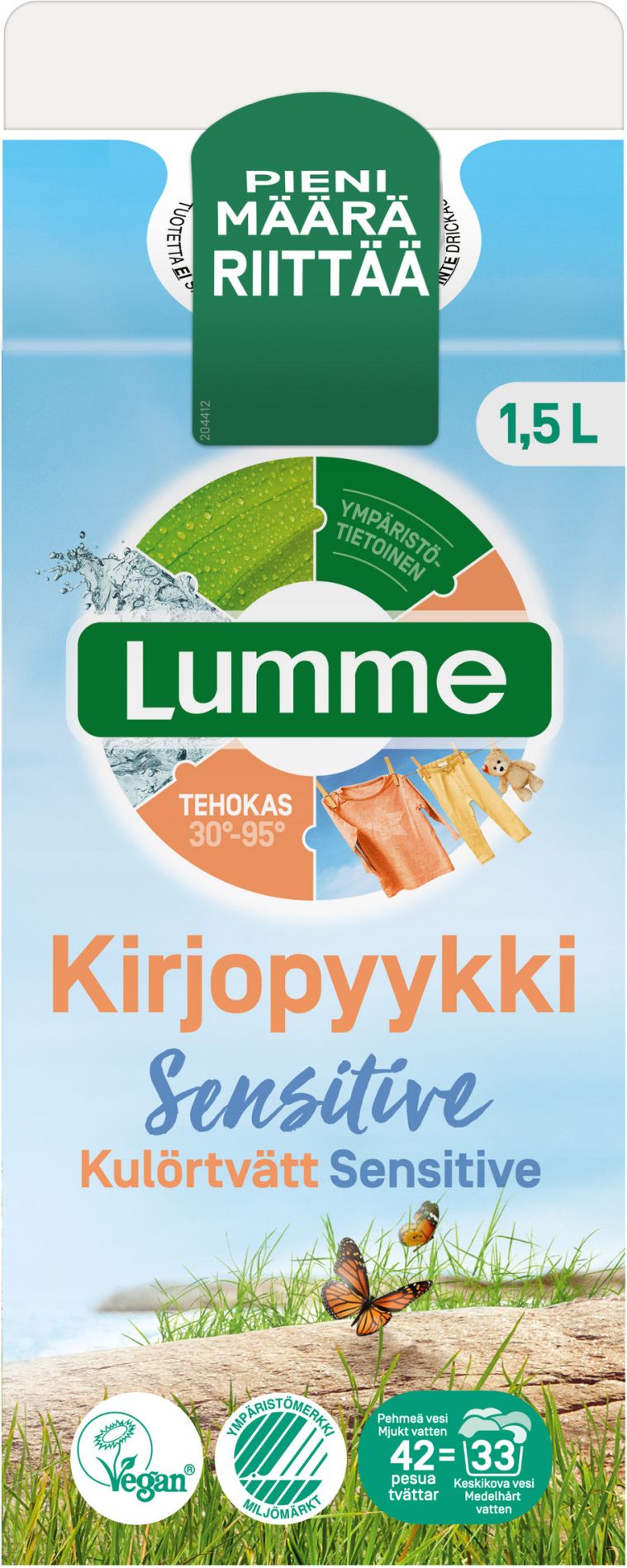 Lumme Kirjo Pyykinpesuneste 1500 ml Sensitive