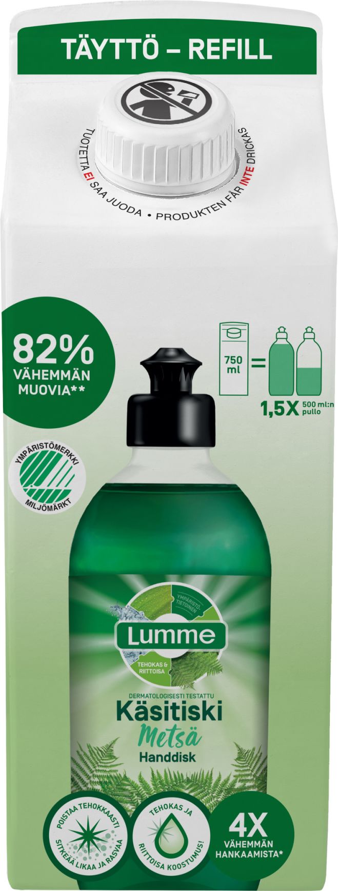 Lumme Käsitiskiaine Metsä Täyttö 750 ml