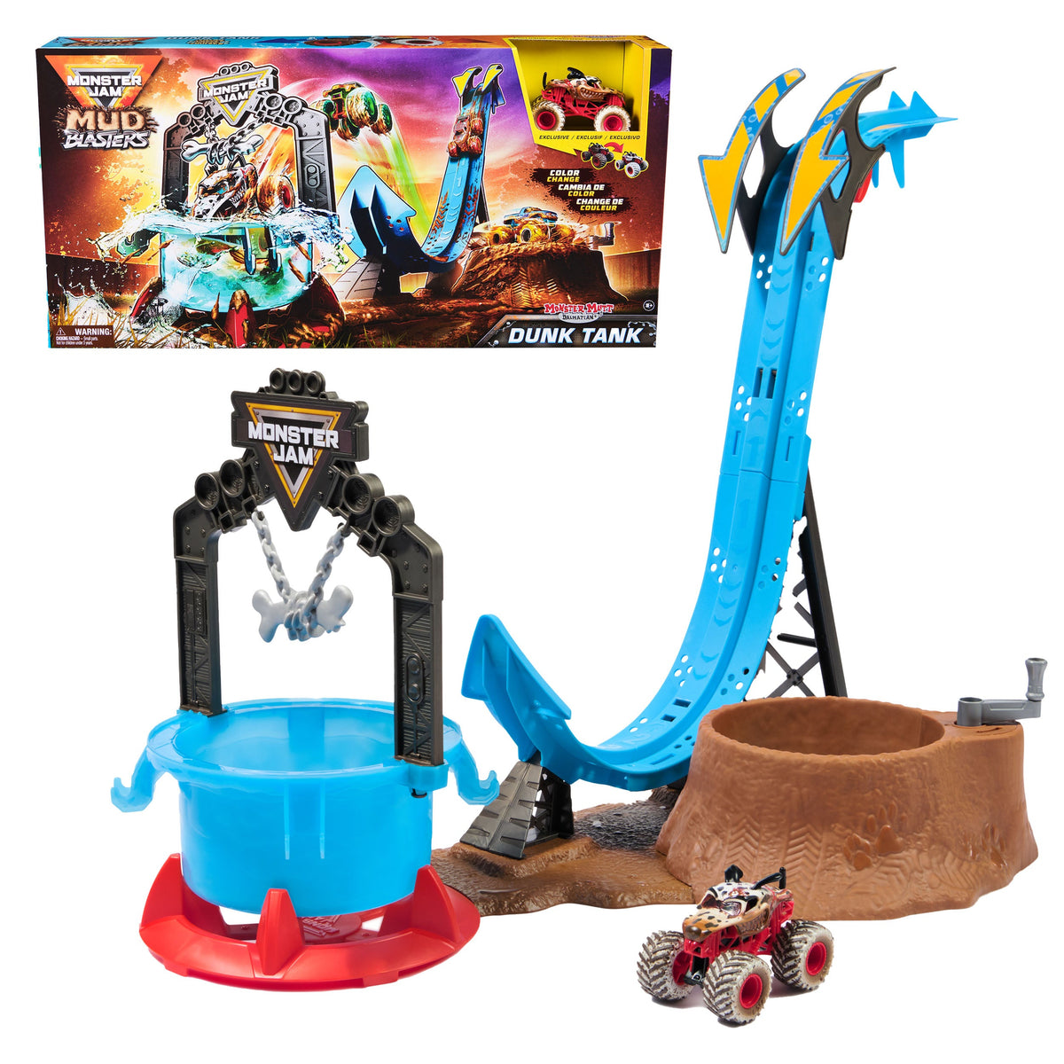 Monster Jam mud blasters dunk tank