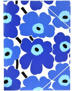 Marimekko Kulmalukkokansio Unikko Sininen