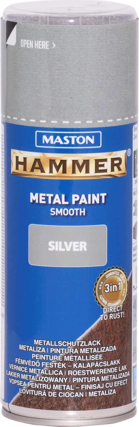 Spraymaali Hammer sileä hopea 400 ml