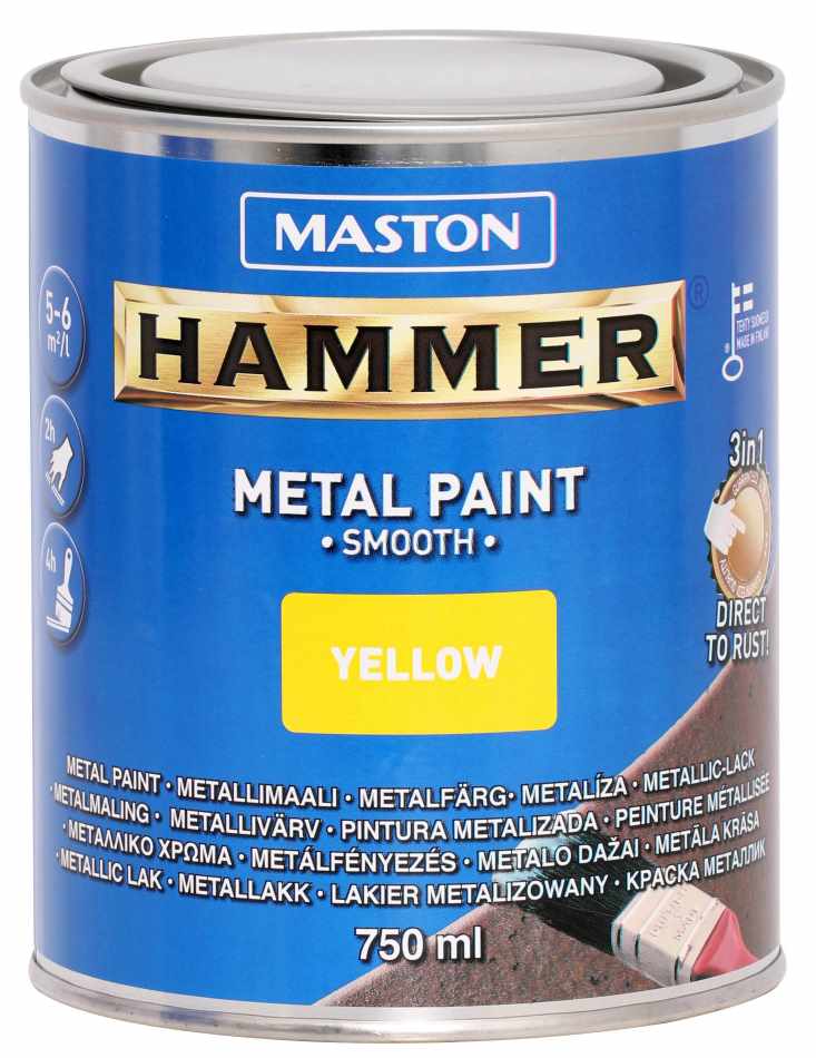 Maali Hammer Sileä keltainen 750 ml
