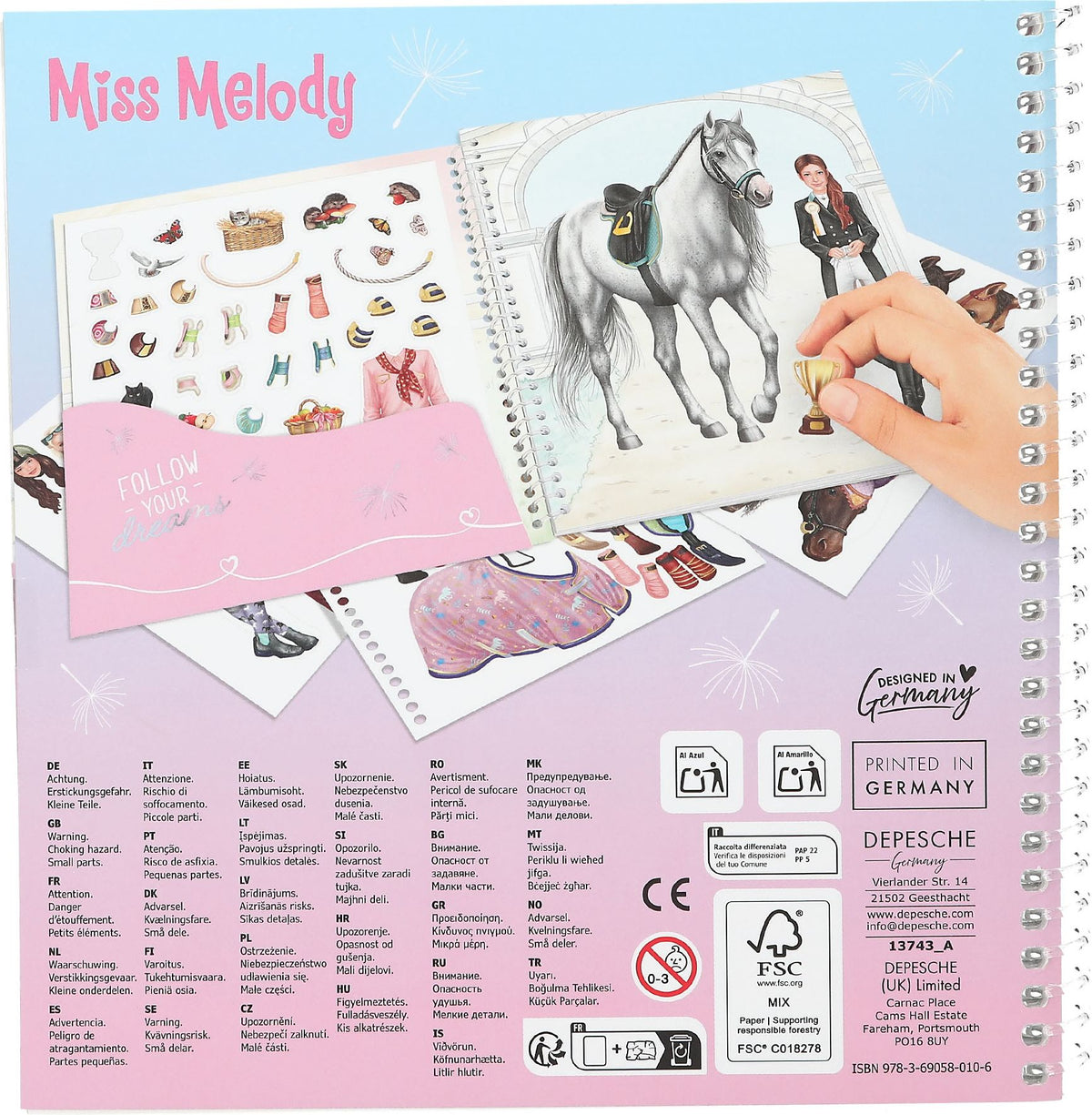 Miss Melody Dress Me Up Tarrakirja