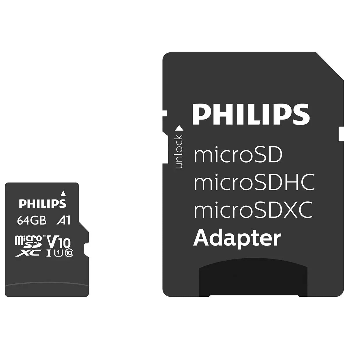 Philips MicroSDXC Card 64GB Class 10 uhs-i U1 incl. Adapter