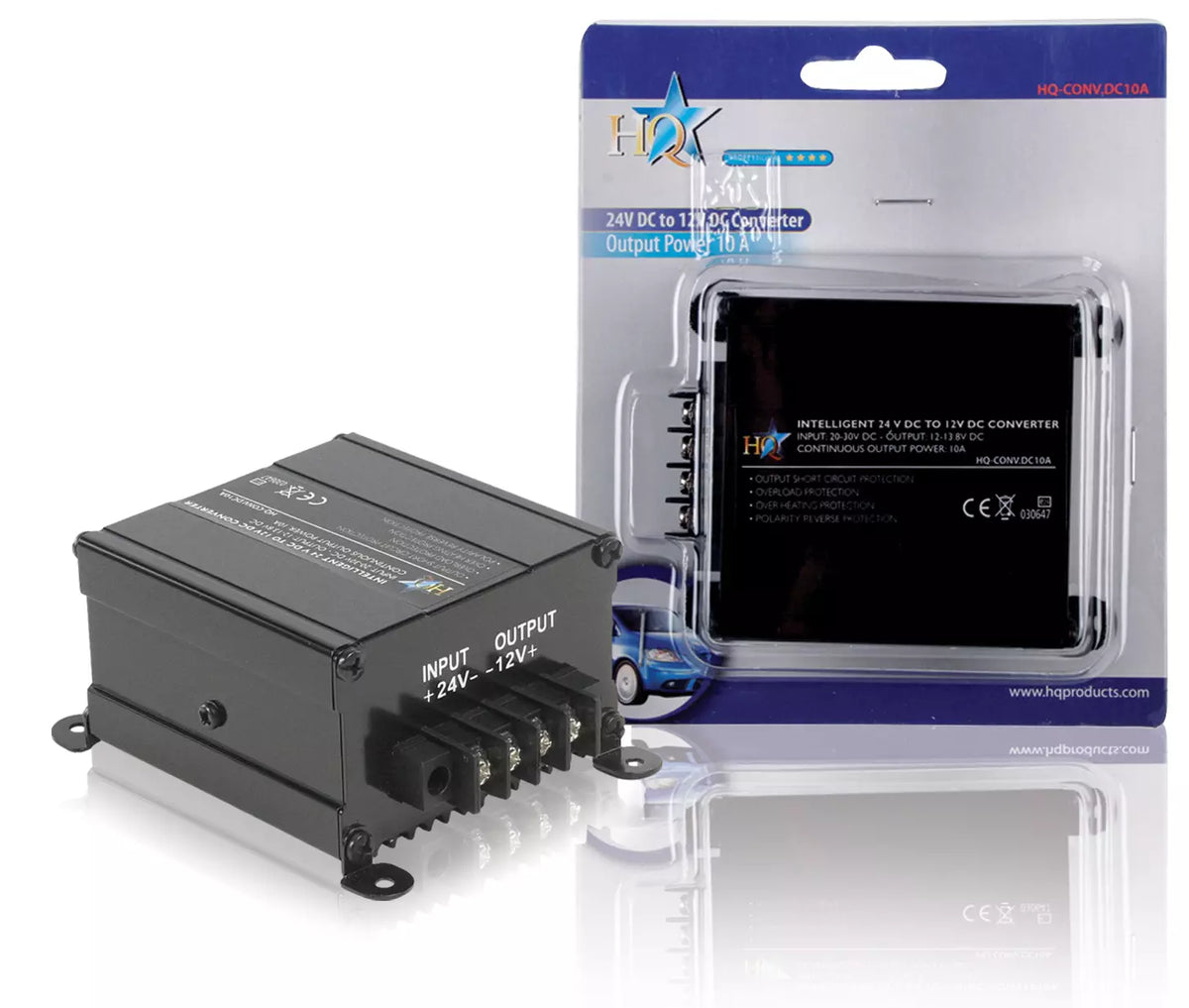 Tehomuunnin | 24 v DC–12 v DC | 10 a:n Lähtö