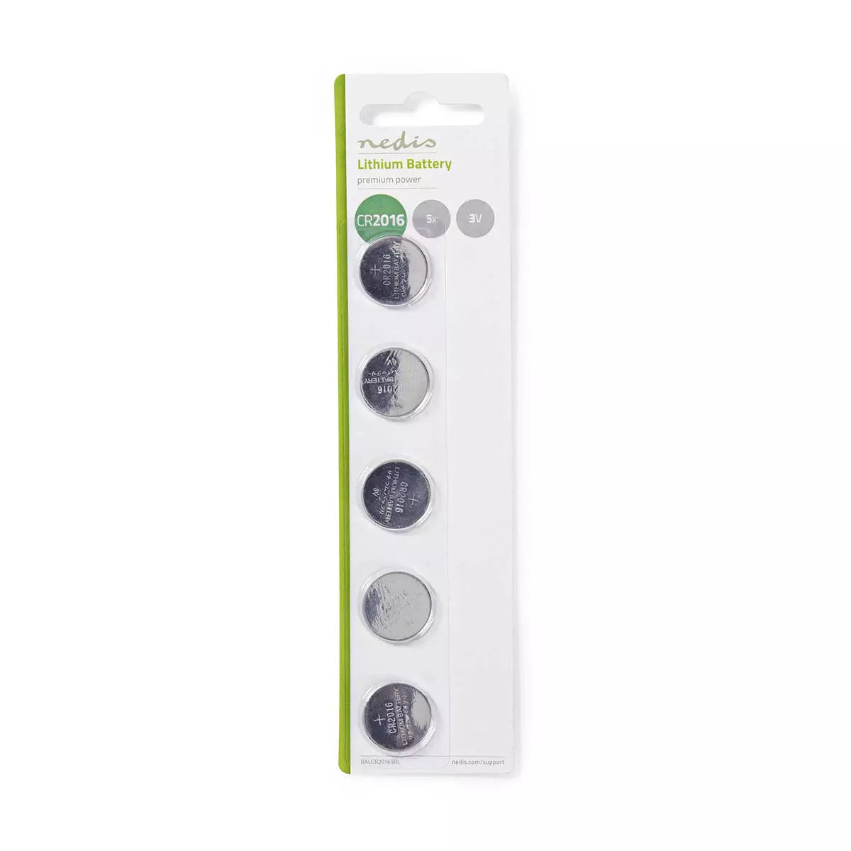 Nedis Litiumnappiparisto CR2016 | 5-pack