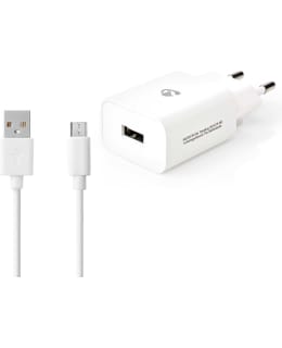 Seinälaturi | 2,1 a | Irtokaapeli | Micro-USB | Valkoinen