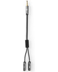 Nedis Stereoäänikaapeli | 3.5 mm uros - 2x naaras | 0.20 m