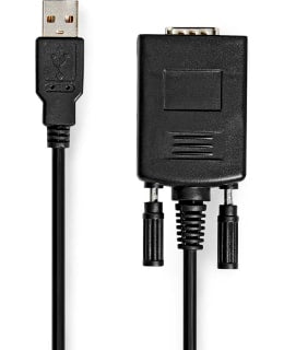 Muunnin | USB a -uros – RS232-uros | USB 2.0 | Kaapeli 0,9 m