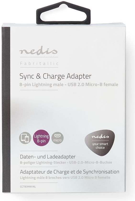 Nedis Lightning Adapteri | Apple Lightning | USB Micro b Naaras