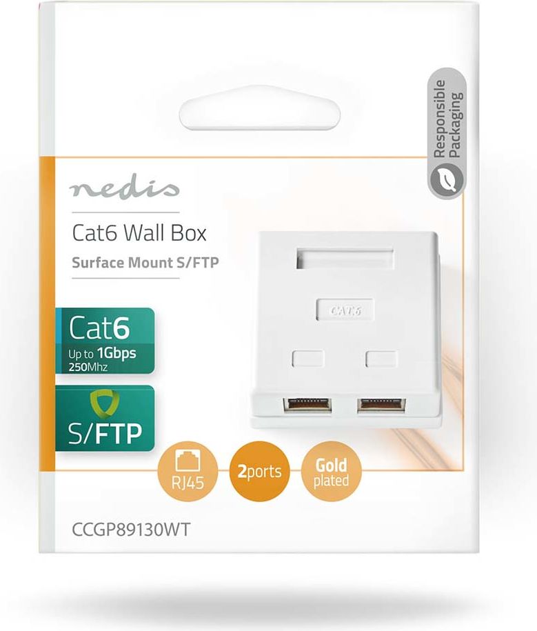 Nedis Verkon seinärasia | 2-P | stp CAT6