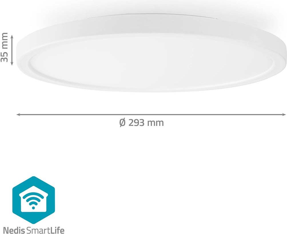 Nedis SmartLife Kattovalo | Wi-Fi | 1800 lm | 2700 - 6500 k | IP20