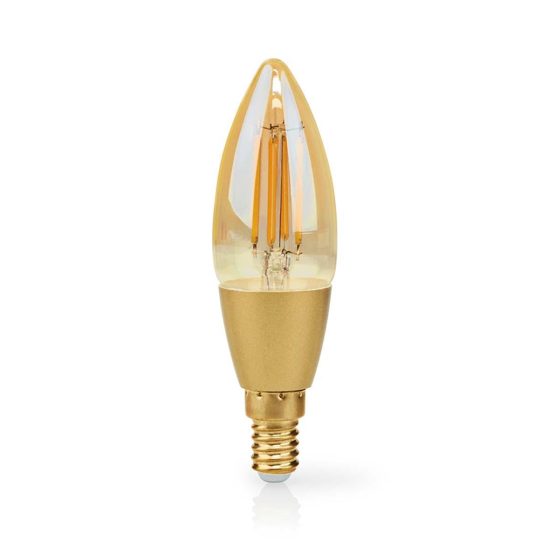 Nedis SmartLife LED Filamenttilamppu | Wi-Fi | E14 | 470 lm | 4.9 w | Lämmin Valkoinen | 1800 - 3000 k | Lasi | Android™ / ios | Kynttilä