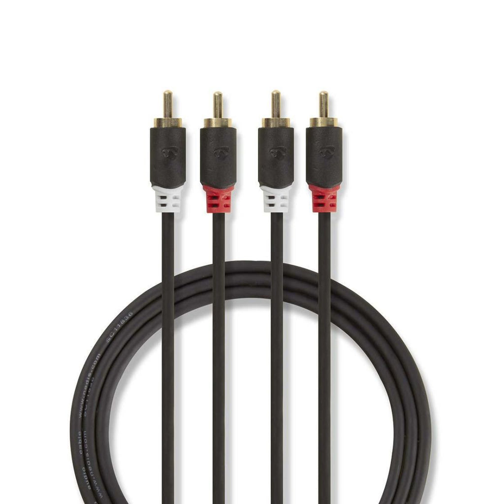 Nedis Stereoäänikaapeli | 2x RCA uros - uros | 2.00 m